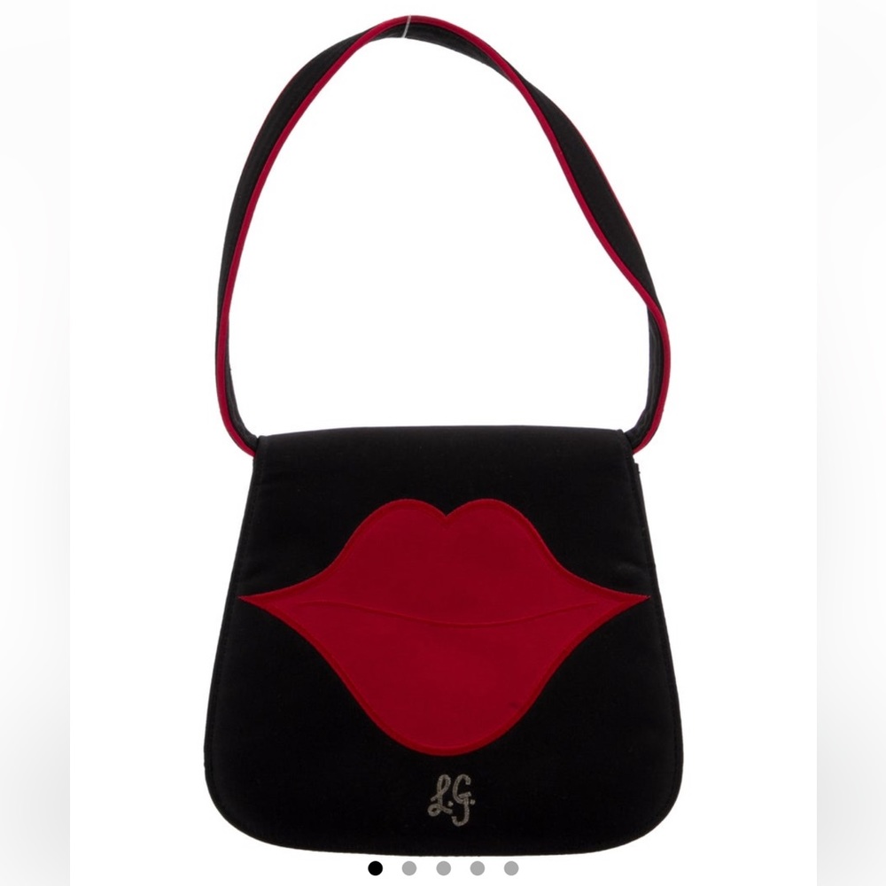 Lulu Guinness Kiss and Tell Satin Handbag
